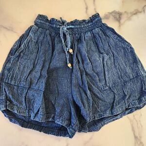 Raysun women's medium high-rise pool on lightweight summer shorts breezy paper b